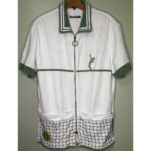 Tombolo 'Fault One' Tennis Cabana Shirt Size medium 100% Cotton Terrycloth
